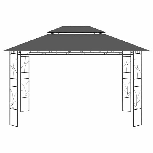 vidaXL Gazebo 4x3x2,7 m Anthracite 160 g/m²