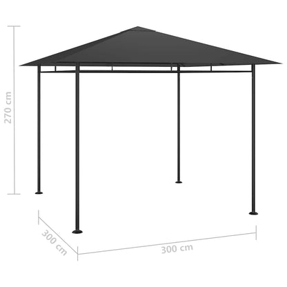 vidaXL Gazebo 3x3x2,7 m Anthracite 180 g/m²
