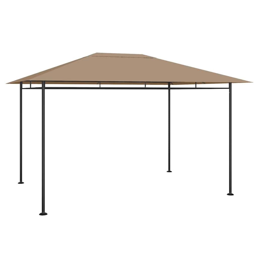 vidaXL Gazebo 384x281x270 cm Taupe 180 g/m²
