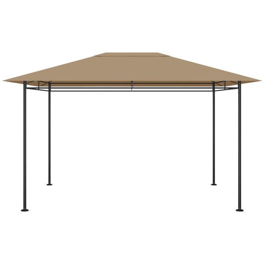 vidaXL Gazebo 384x281x270 cm Taupe 180 g/m²