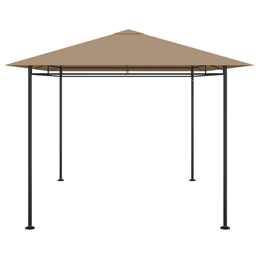 vidaXL Gazebo 384x281x270 cm Taupe 180 g/m²