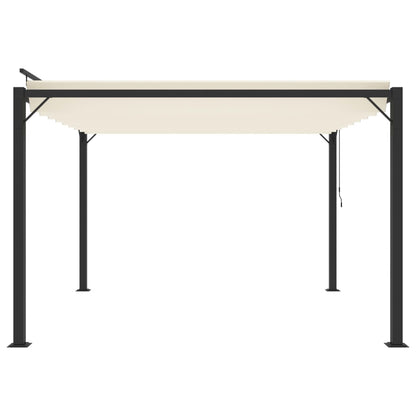 vidaXL Gazebo with Louvered Roof 3x3 m Cream Fabric and Aluminium