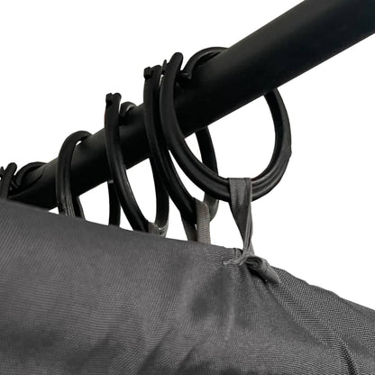 vidaXL Double Sun Lounger with Side and Top Curtains Anthracite