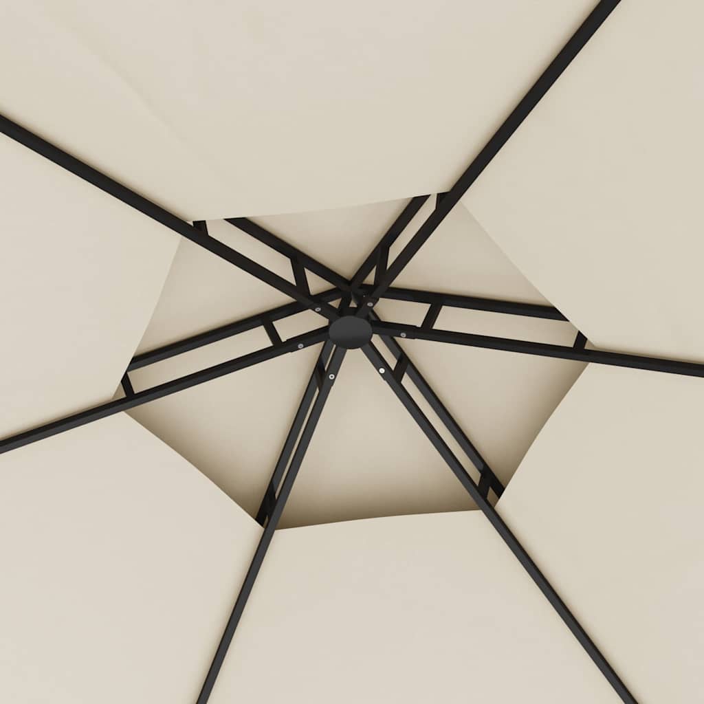 vidaXL Gazebo with Sidewalls 3,1x2,7 m Cream