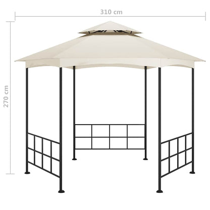 vidaXL Gazebo with Sidewalls 3,1x2,7 m Cream