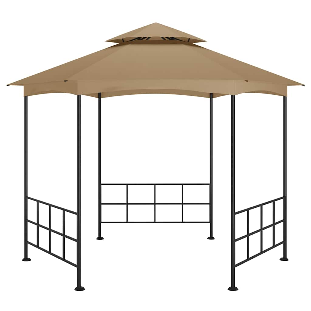 313932 vidaXL Gazebo with Sidewalls 3,1x2,7 m Taupe