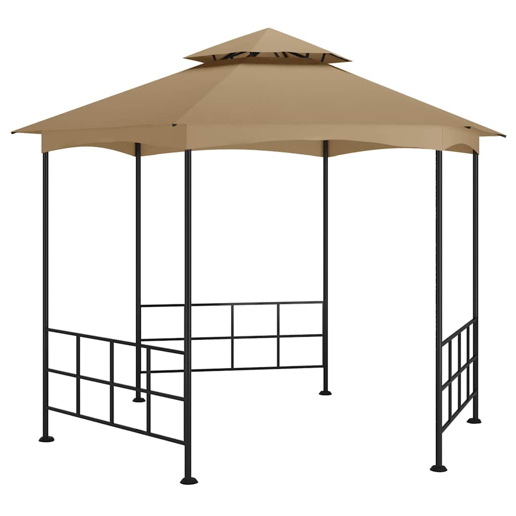 313932 vidaXL Gazebo with Sidewalls 3,1x2,7 m Taupe