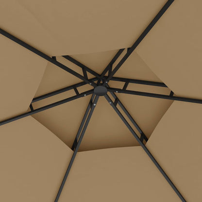 313932 vidaXL Gazebo with Sidewalls 3,1x2,7 m Taupe