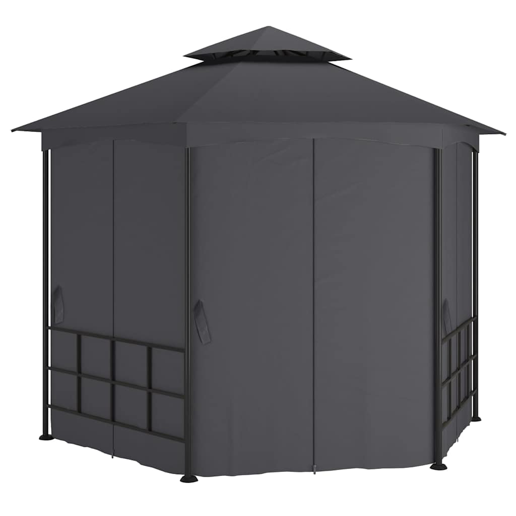 313933 vidaXL Gazebo with Sidewalls 3,1x2,7 m Anthracite