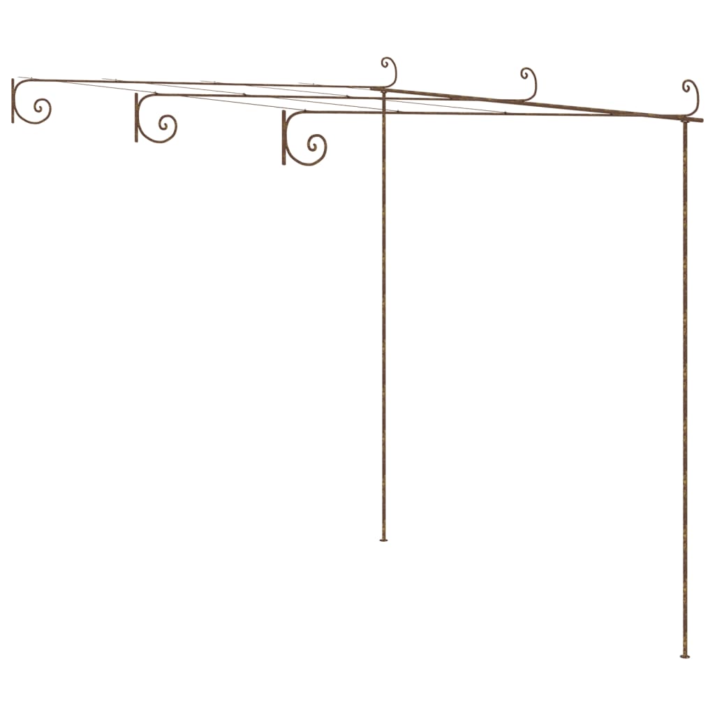 vidaXL Garden Pergola Antique Brown 3x3x2.5 m Iron