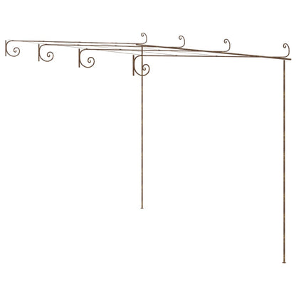 vidaXL Garden Pergola Antique Brown 4x3x2.5 m Iron