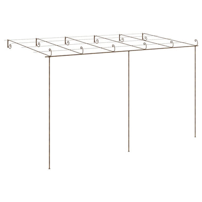 vidaXL Garden Pergola Antique Brown 6x3x2.5 m Iron