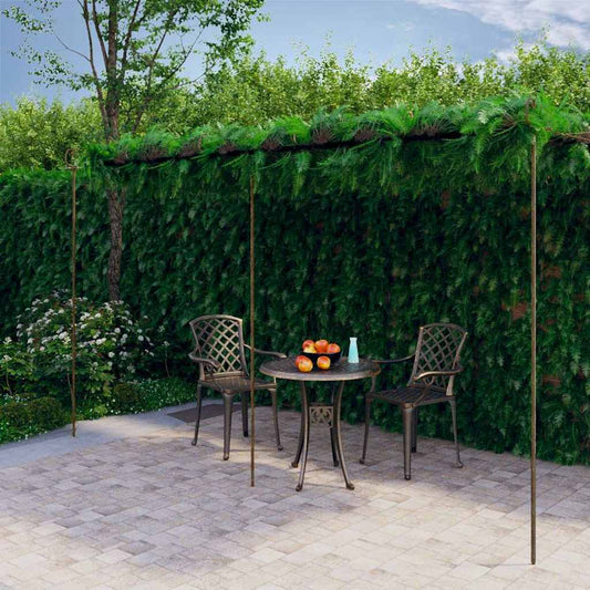 313999 vidaXL Garden Pergola Antique Brown 6x3x2,5 m Iron