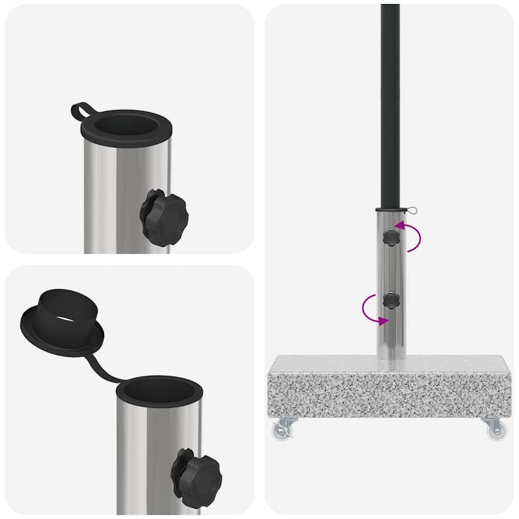 vidaXL Umbrella Base | Light Grey | Granite base | Standard | Umbrella Base