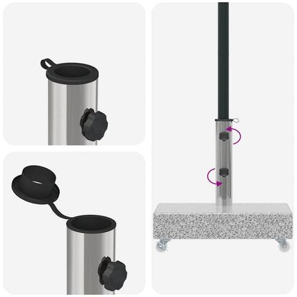 vidaXL Umbrella Base | Light Grey | Granite base | Standard | Umbrella Base