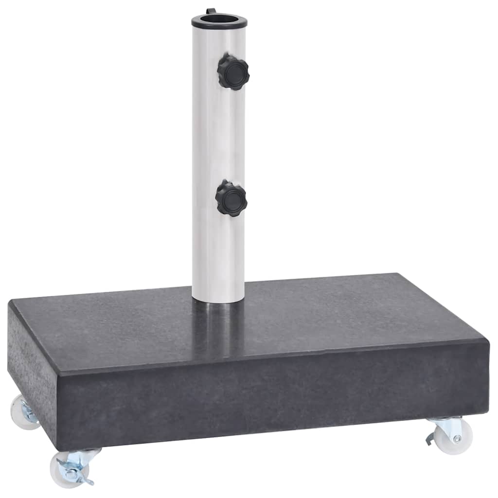 vidaXL Umbrella Base | Black | Granite, Stainless Steel | Heavy Weight Endurance