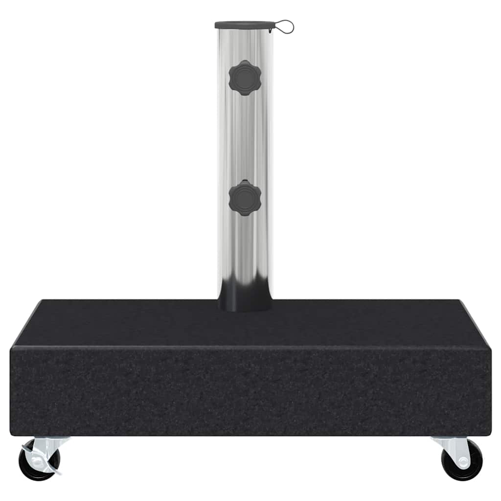 vidaXL Umbrella Base | Black | Granite, Stainless Steel | Heavy Weight Endurance