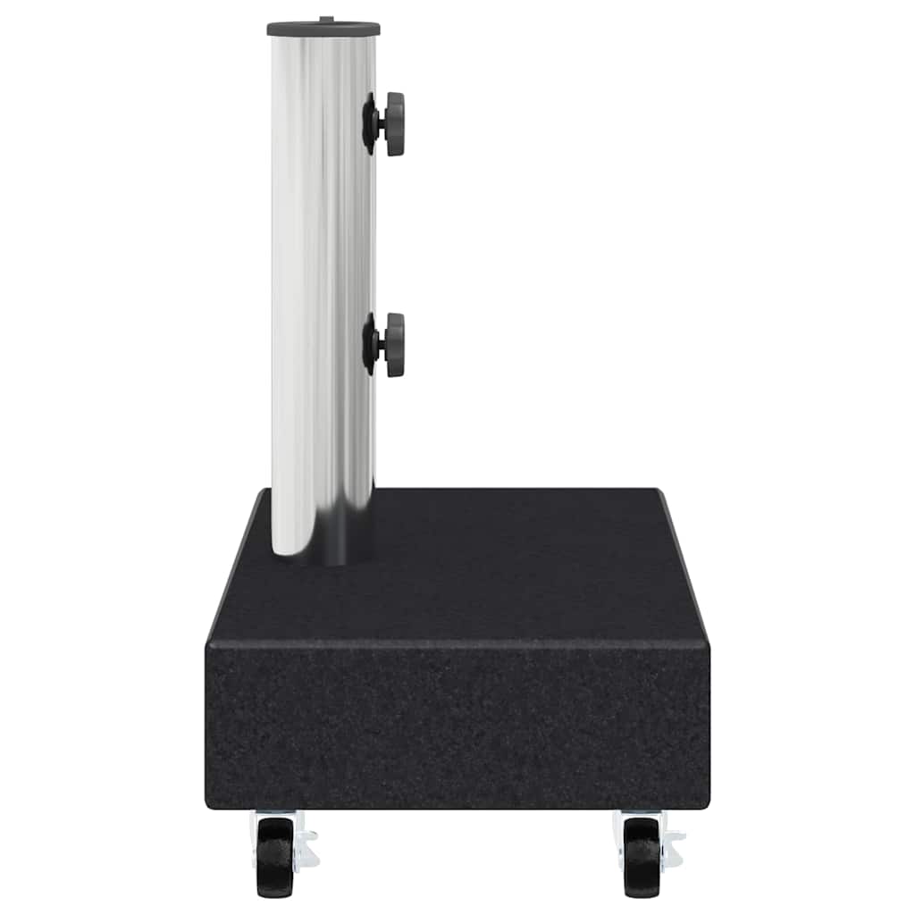 vidaXL Umbrella Base | Black | Granite, Stainless Steel | Heavy Weight Endurance