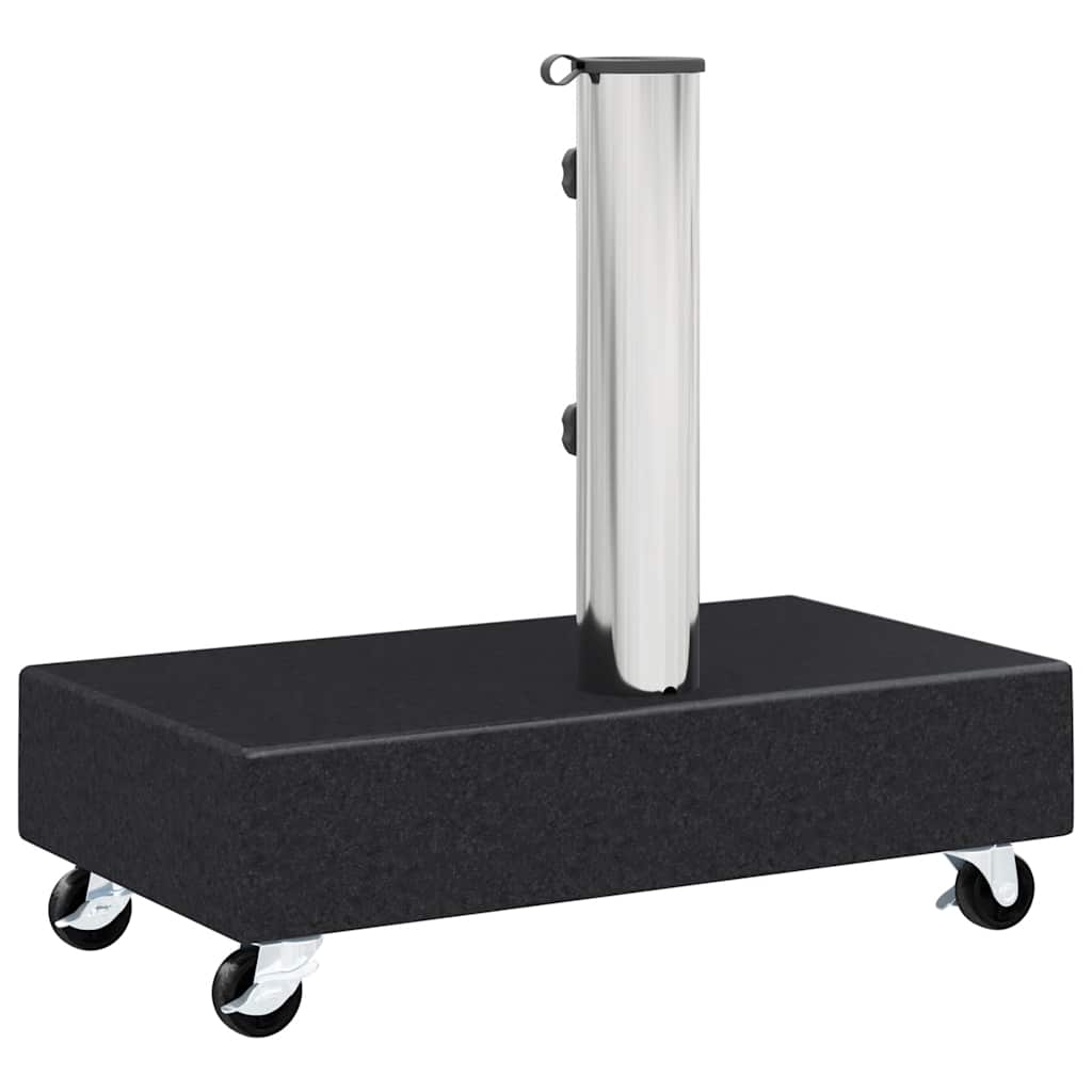 vidaXL Umbrella Base | Black | Granite, Stainless Steel | Heavy Weight Endurance