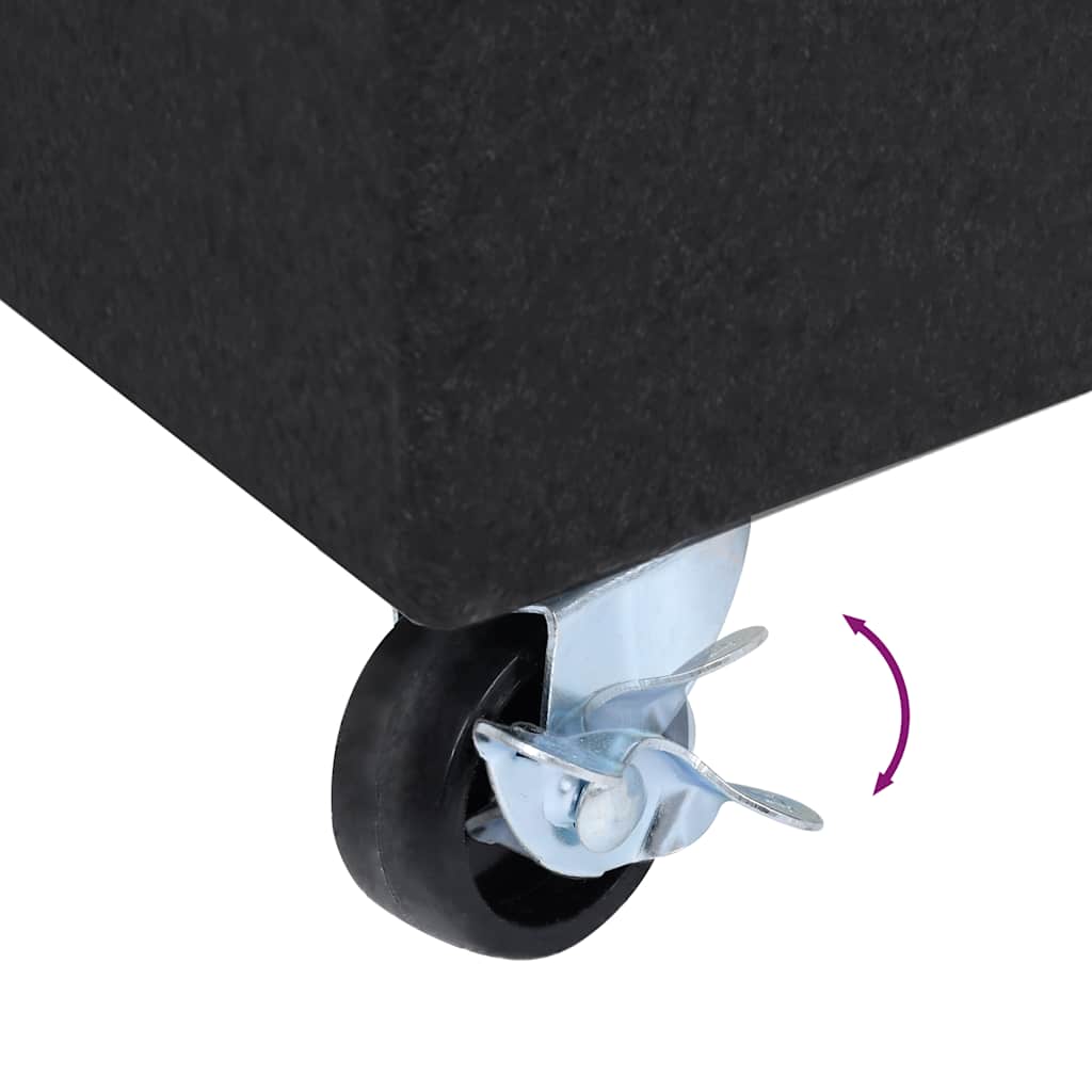 vidaXL Umbrella Base | Black | Granite, Stainless Steel | Heavy Weight Endurance