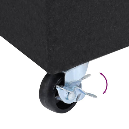 vidaXL Umbrella Base | Black | Granite, Stainless Steel | Heavy Weight Endurance