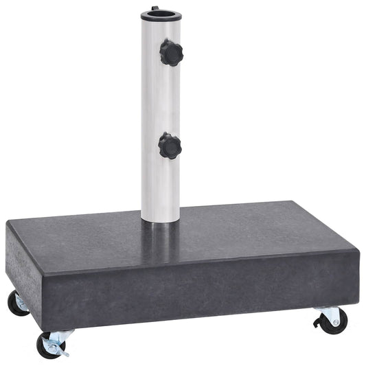313667 vidaXL Umbrella Base Black 45x25x8 cm Granite