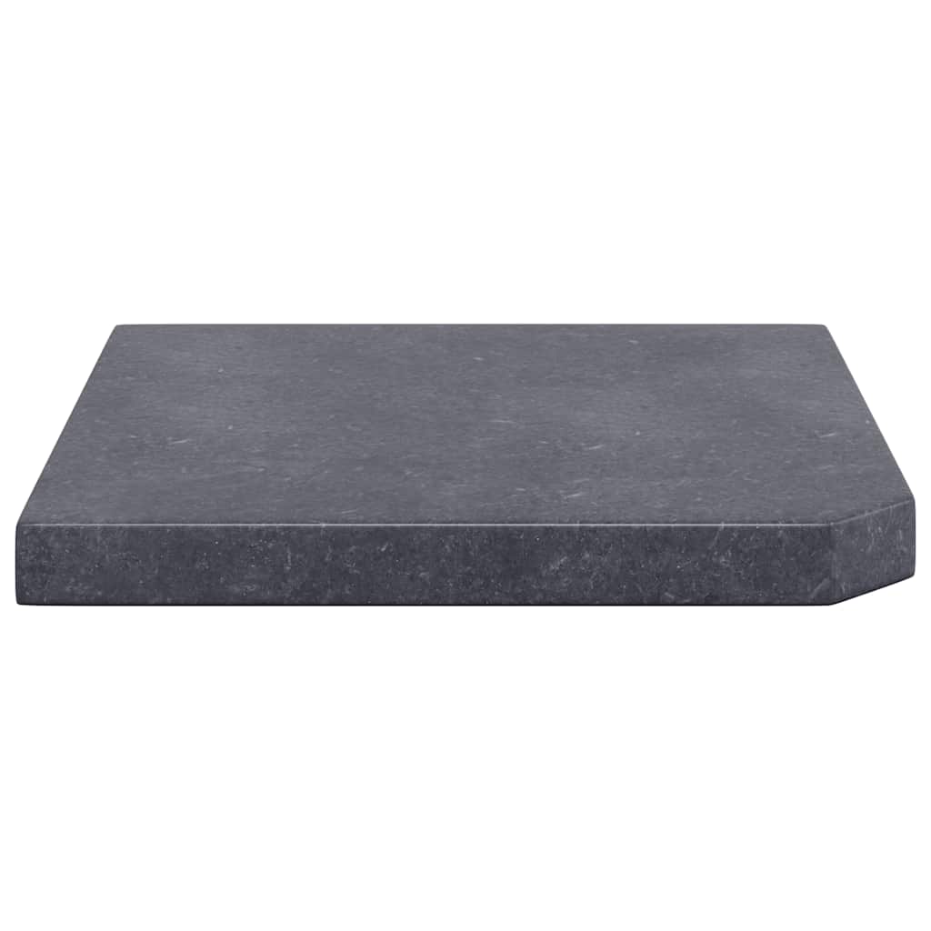 313669 vidaXL Umbrella Weight Plate Black Granite Square 25 kg