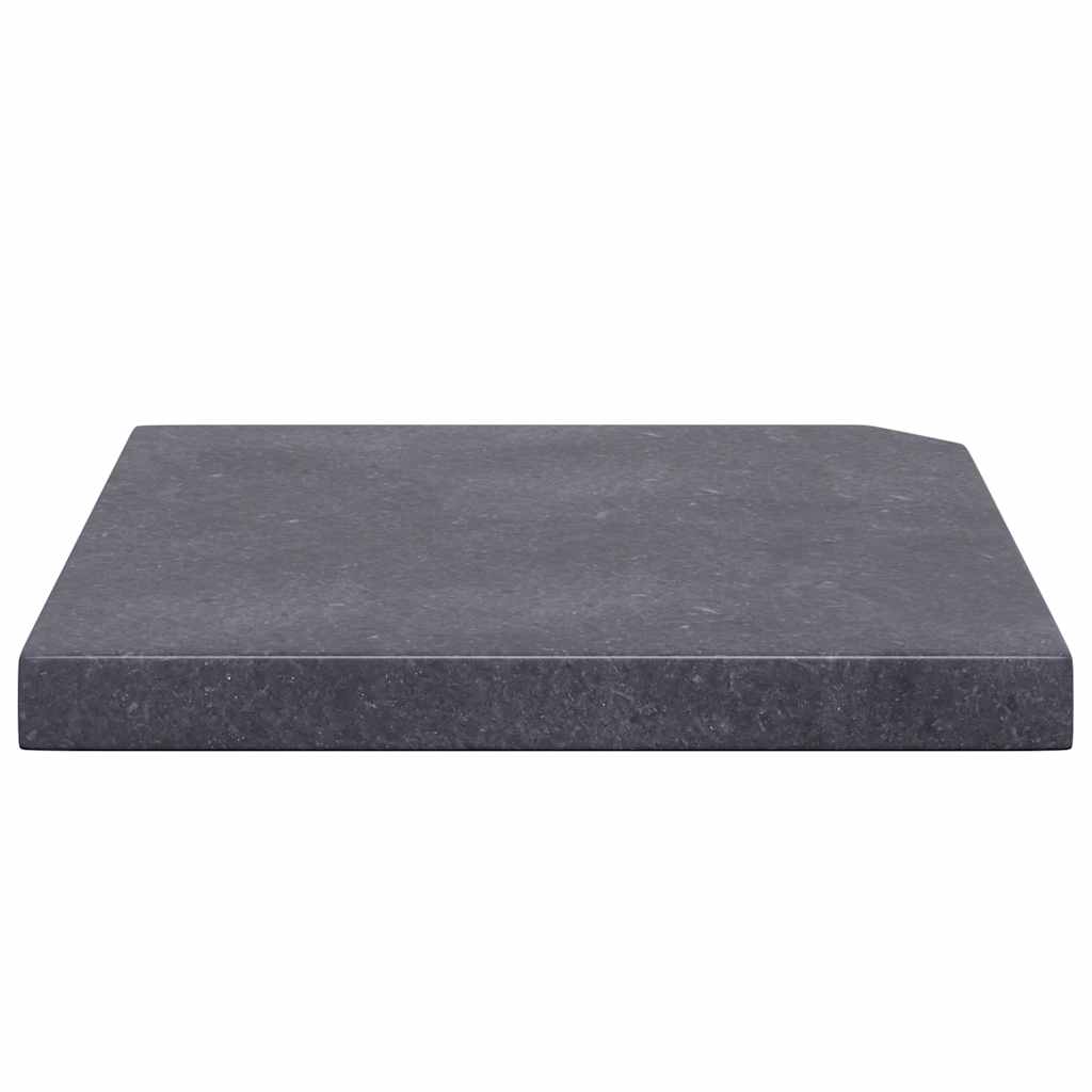 313669 vidaXL Umbrella Weight Plate Black Granite Square 25 kg