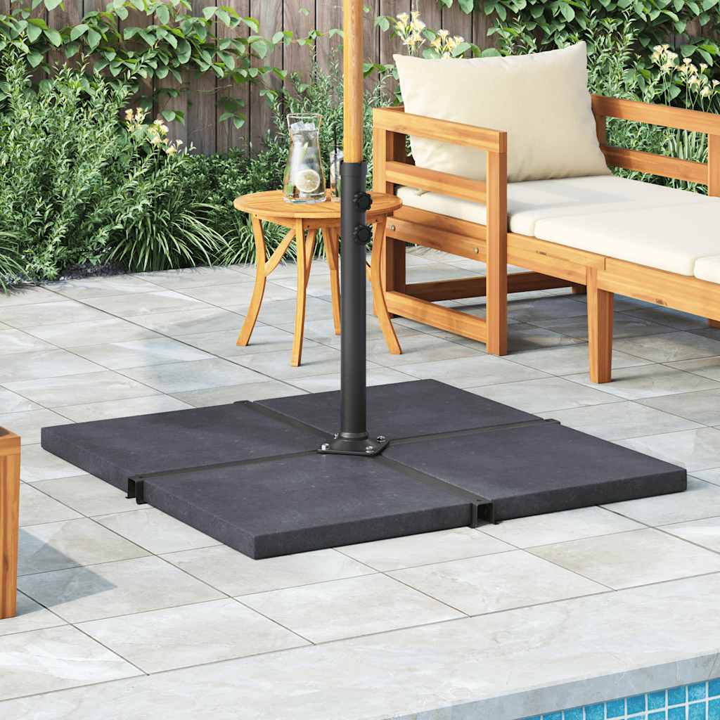 vidaXL Umbrella Weight Plate | Black | Granite | Small | Heavy Weight Endurance