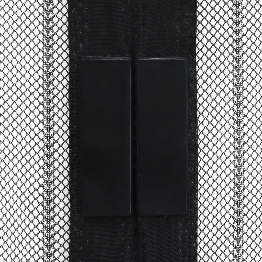 vidaXL Insect Door Curtains 2 pcs with Magnet Blocks Black 200x80 cm