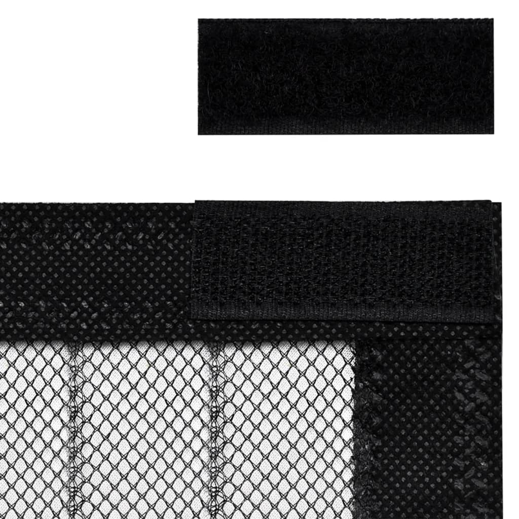 vidaXL Insect Door Curtains 2 pcs with Magnet Blocks Black 210x90 cm