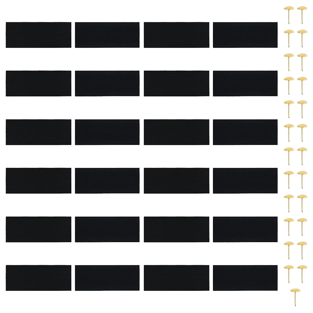 314687 vidaXL Insect Door Curtains 2 pcs with Magnet Blocks Black 220x100 cm