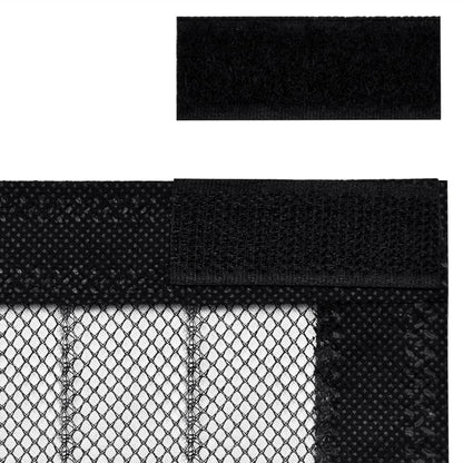 vidaXL Insect Door Curtains 2 pcs with Magnet Blocks Black 220x100 cm