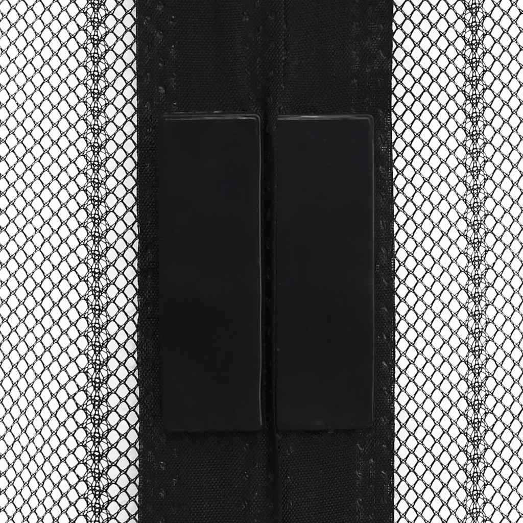 314688 vidaXL Insect Door Curtains 2 pcs with Magnet Blocks Black 220x110 cm