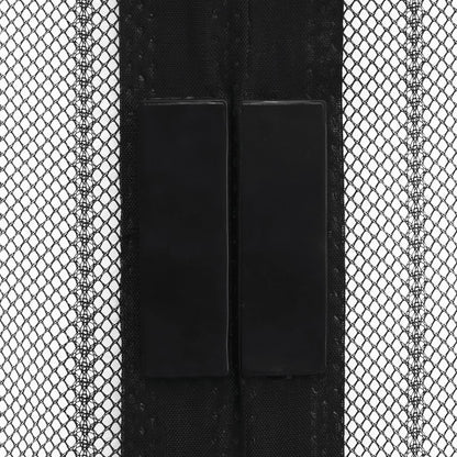 vidaXL Insect Door Curtains 2 pcs with Magnet Blocks Black 220x130 cm