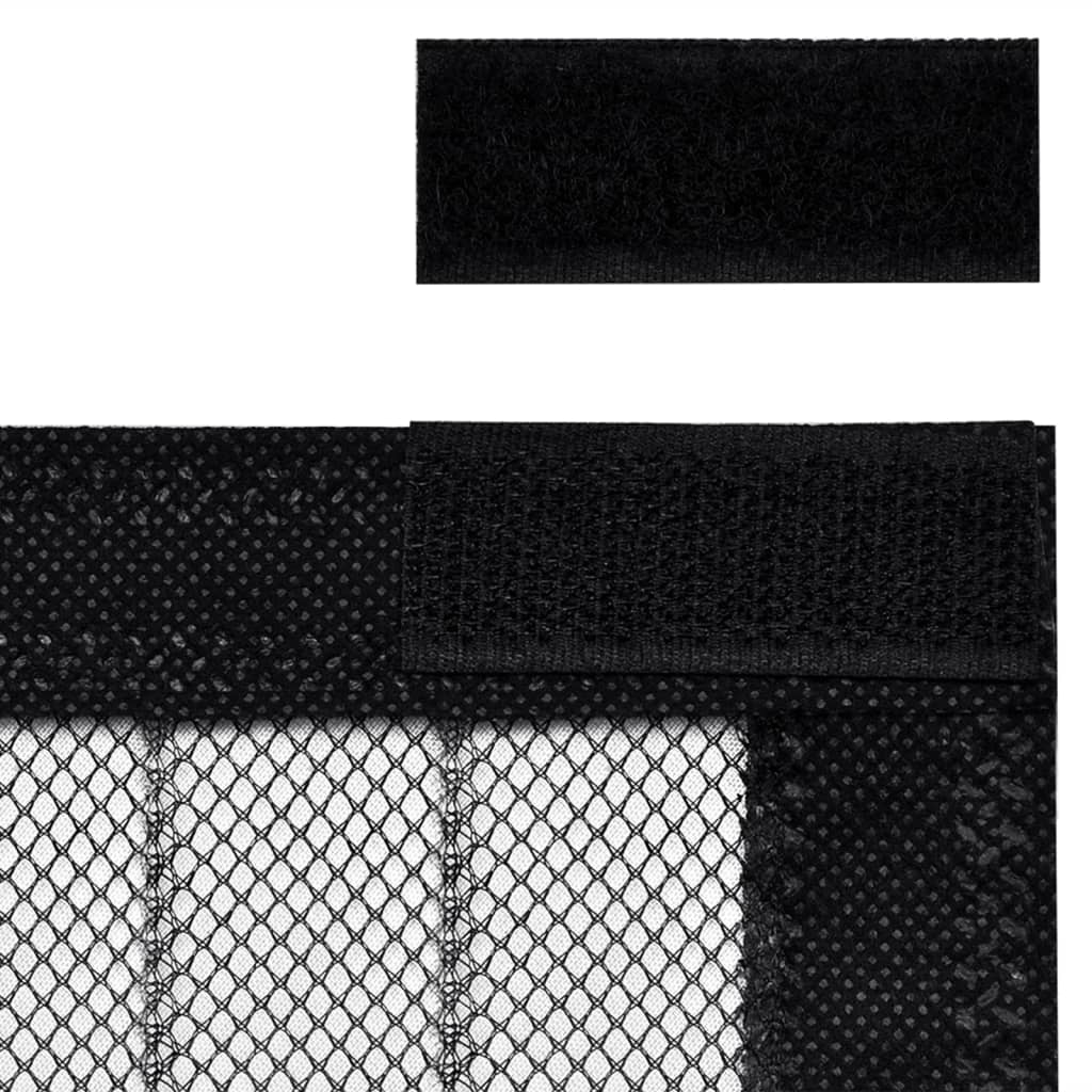 vidaXL Insect Door Curtains 2 pcs with Magnet Blocks Black 230x160 cm