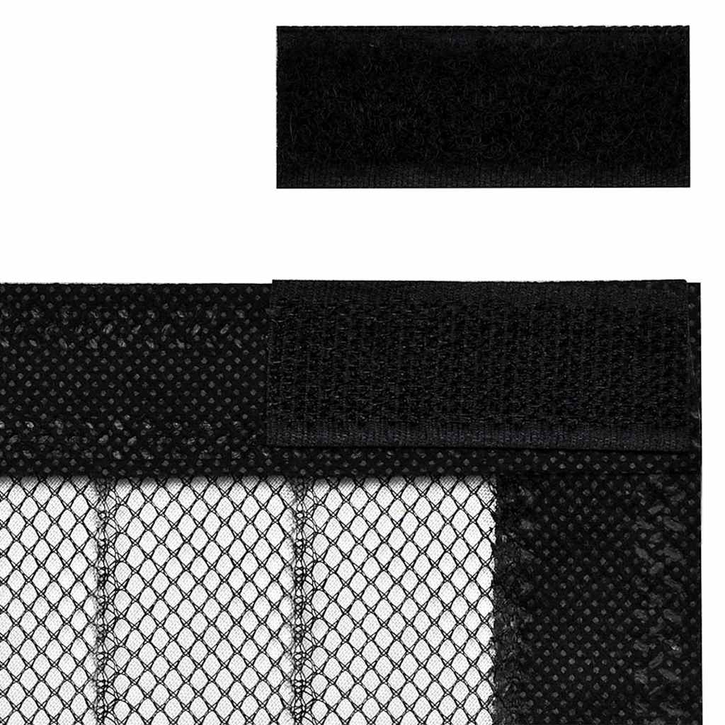 314690 vidaXL Insect Door Curtains 2 pcs with Magnet Blocks Black 230x160 cm