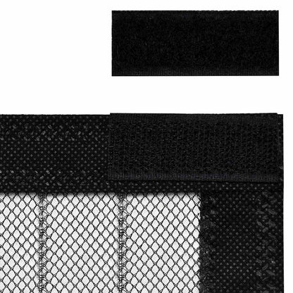 314690 vidaXL Insect Door Curtains 2 pcs with Magnet Blocks Black 230x160 cm