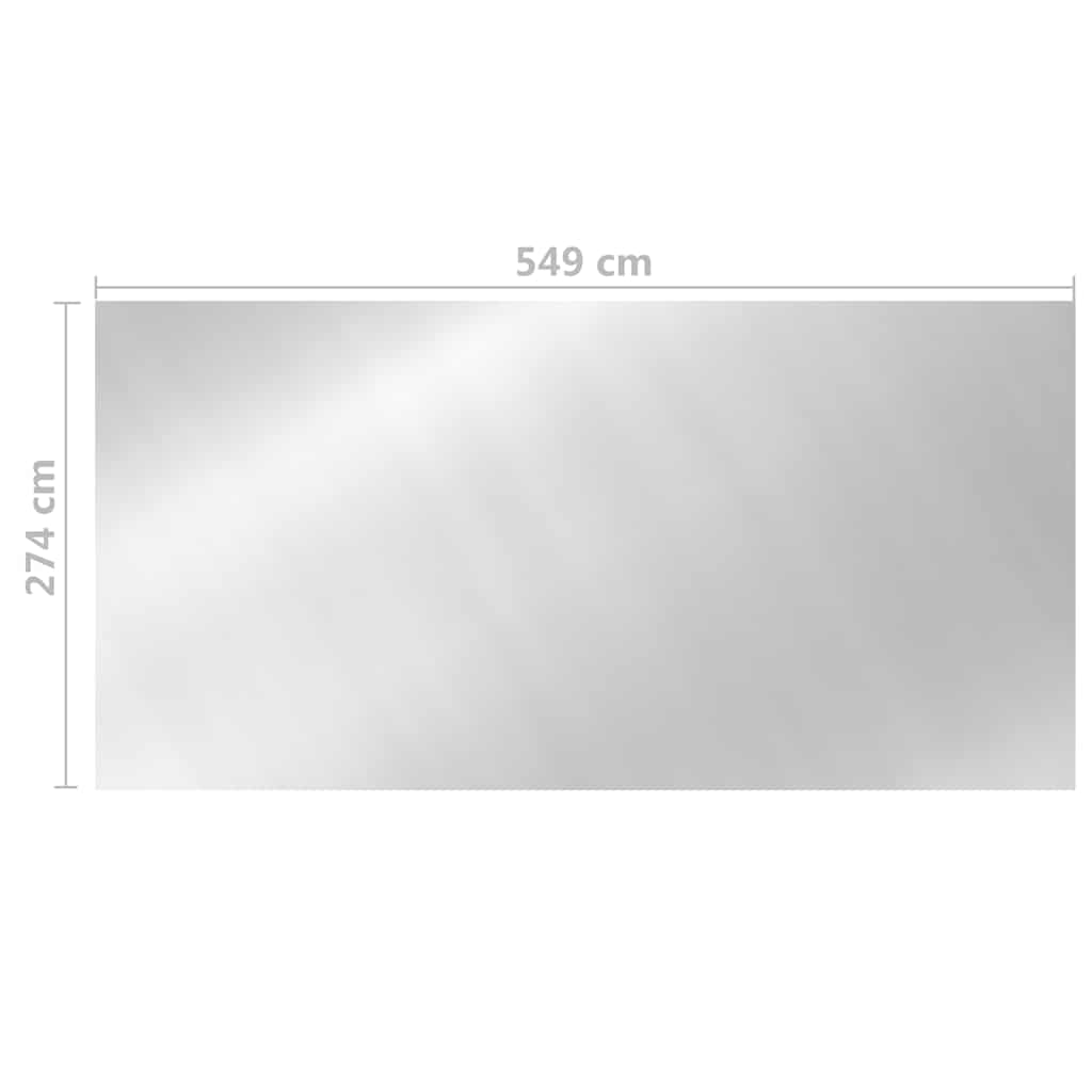 vidaXL Pool Cover | Silver | Polyethylene | 549x274 cm