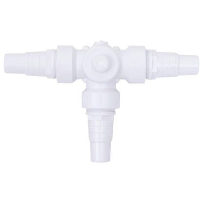 vidaXL Swimming Pool 3-Way Ball Valve White and Black