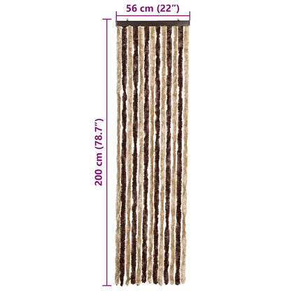 315120 vidaXL Insect Curtain Beige and Light Brown 56x200 cm Chenille