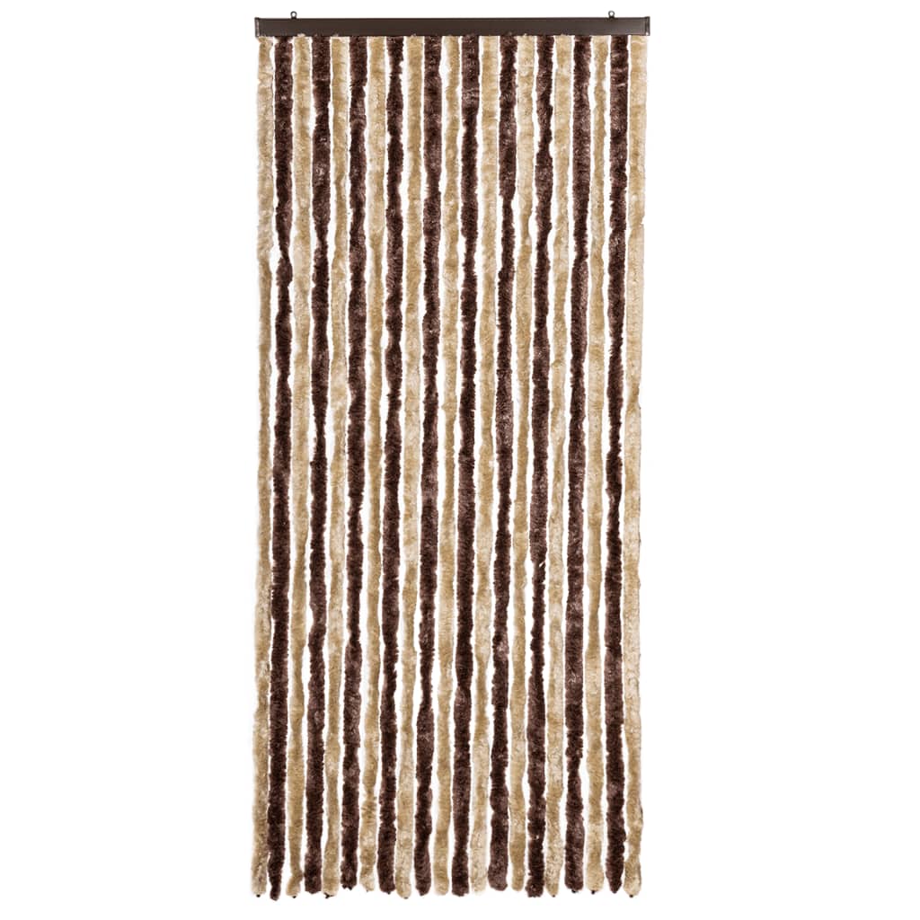 vidaXL Insect Curtain Beige and Light Brown 90x200 cm Chenille