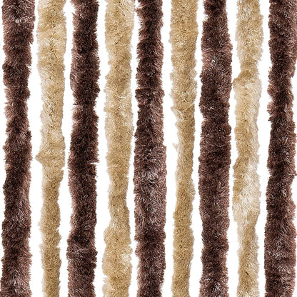 vidaXL Insect Curtain Beige and Light Brown 90x200 cm Chenille