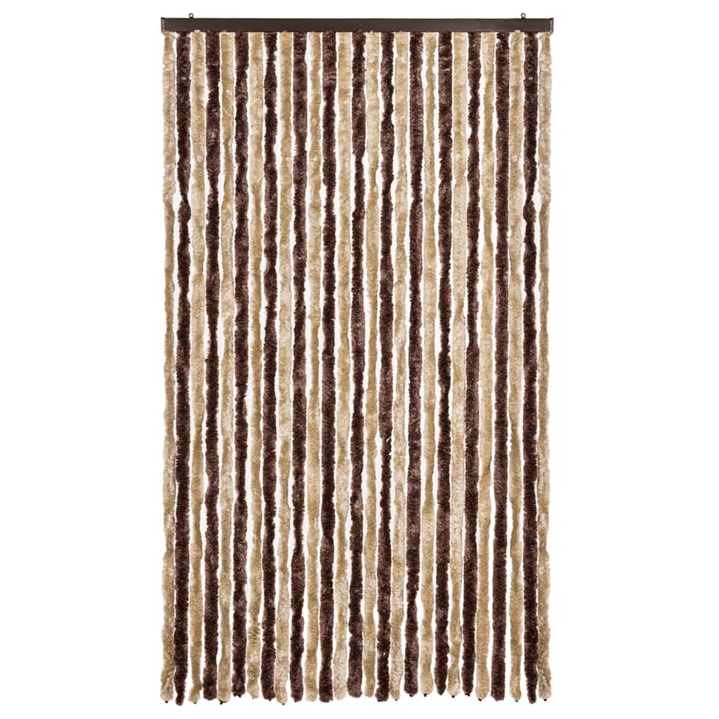 vidaXL Insect Curtain Beige and Light Brown 118x220 cm Chenille