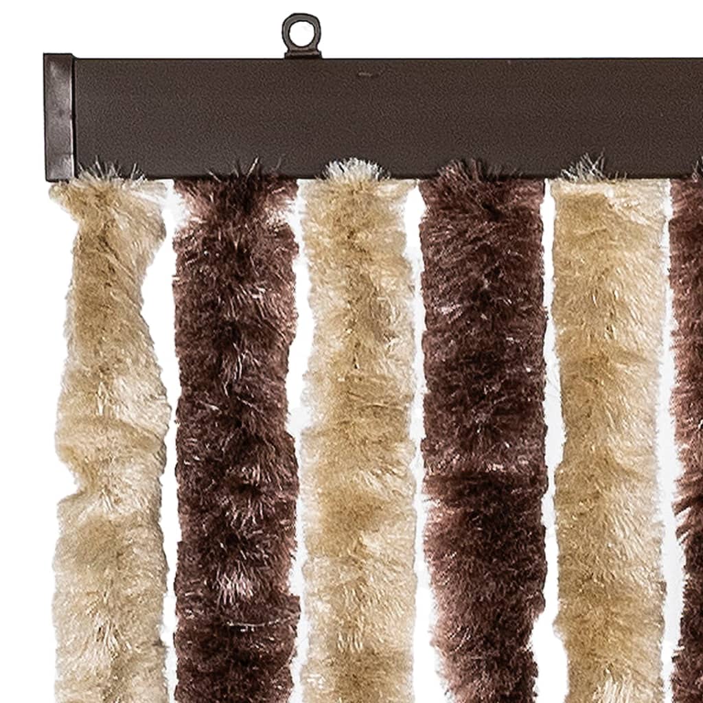 vidaXL Insect Curtain Beige and Light Brown 118x220 cm Chenille