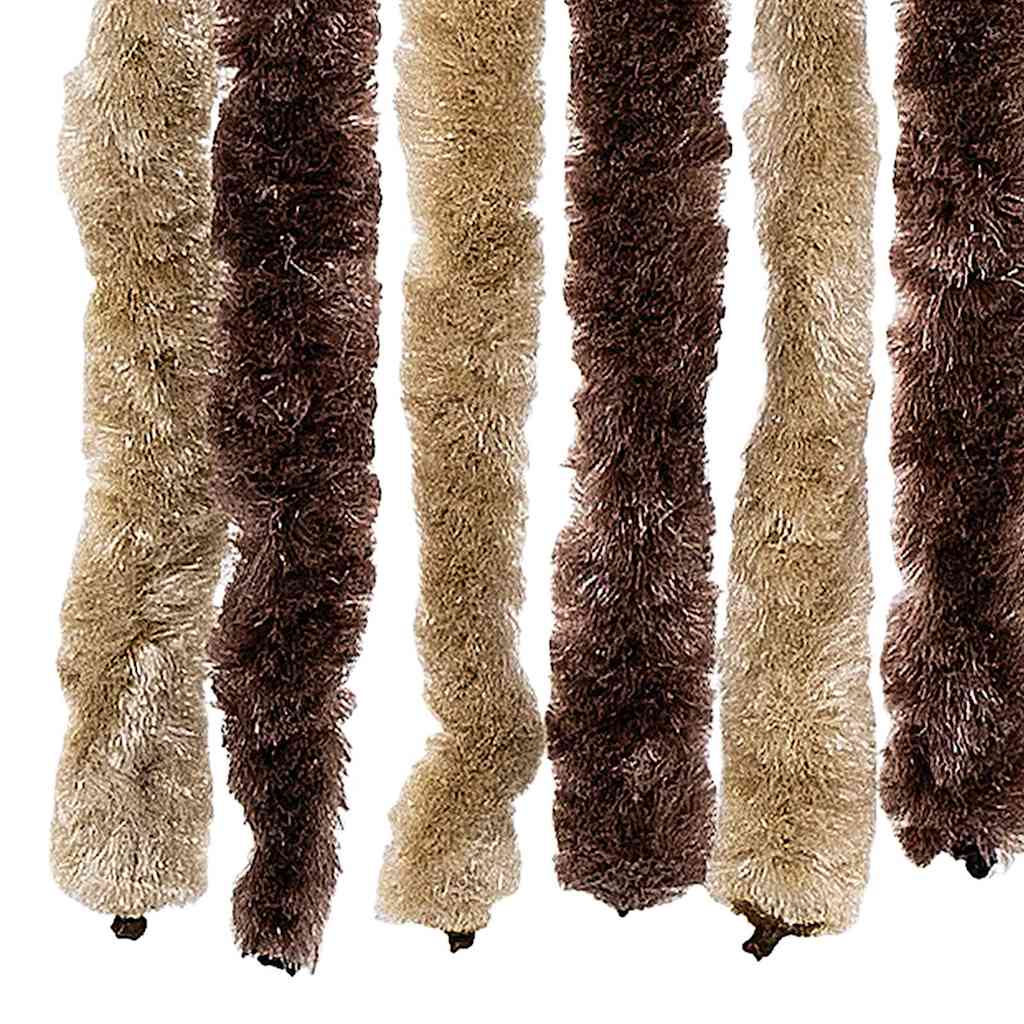 vidaXL Insect Curtain Beige and Light Brown 118x220 cm Chenille