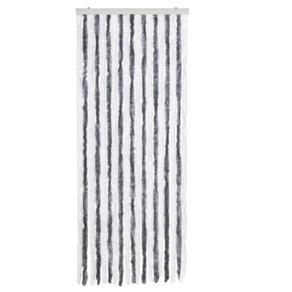 vidaXL Insect Curtain Grey and White 56x200 cm Chenille
