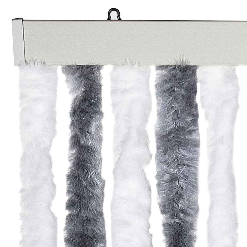 315123 vidaXL Insect Curtain Grey and White 56x200 cm Chenille