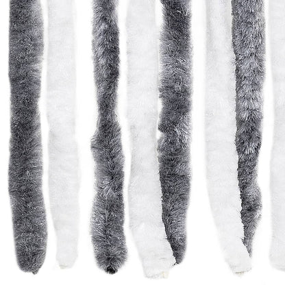 vidaXL Insect Curtain Grey and White 56x200 cm Chenille