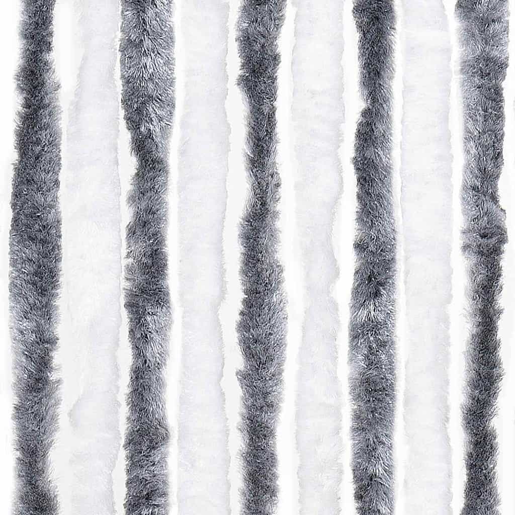 315123 vidaXL Insect Curtain Grey and White 56x200 cm Chenille